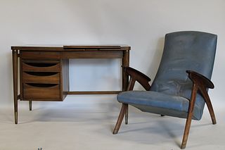 Midcentury Arm Chair And A Desk As / Is.