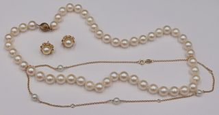 JEWELRY. Pearl and Gold Jewelry Grouping.