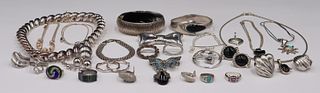 JEWELRY. Assorted Sterling and Silver Jewelry