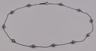 JEWELRY. Tasaki Platinum and Pearl Necklace.