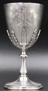 STERLING. English Silver Commemorative Goblet.