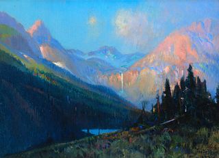 Joe De Yong (1894–1975) — Sunset in Glacier National Park (1922)