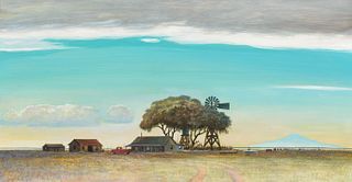 Peter Hurd (1904–1984) — A Ranch on the Plains (1951)