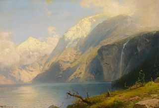 Hermann Herzog (1832–1932) — From the Oeschinen Sea, Kandersteg, Switzerland