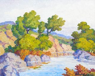 Birger Sandzén (1871–1954) — Autumn Chord (Smoky Hill River, Kansas) (1951)