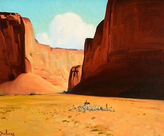 Gerard Curtis Delano (1890–1972) — Navajo Girls with Sheep