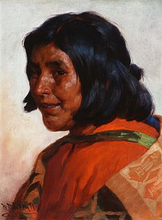 William R. Leigh (1866–1955) — Zuni Indian