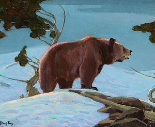 William Herbert Dunton (1878–1936) — Crest of the Ridge, Grizzly