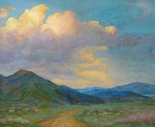 Joseph Henry Sharp (1859–1953) — Storm Clouds Over Taos Mountain