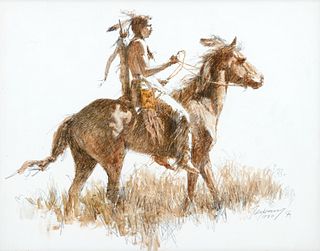 Howard Terpning (b. 1927) — Sioux Scout (1980)