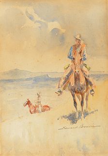 Edward Borein (1872–1945) — Cowboys Ridin’ the Trail