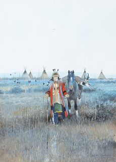 Michael Coleman (b. 1946) — After the Hunt; In the Camp of the Blackfeet