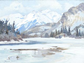 Belmore Browne (1880–1954) — Winter Sunshine, Bow River