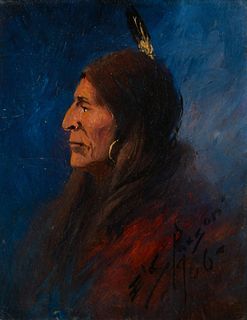 Edgar S. Paxson (1852–1919) — Indian Portrait (1906)