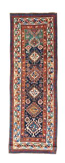 Antique Kazak Rug, 3' x 9'2" (0.91 x 2.79 m)