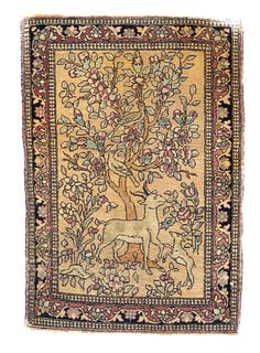Fine Antique Tehran Mat Rug, 1'8" x 2'5" (0.51 x 0.74 m)