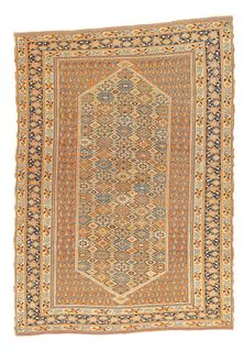 Antique Afshar Unsual Design Rug, 4'1" x 5'9" (1.24 x 1.75 m)