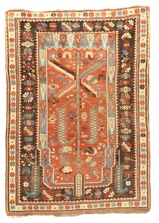 Antique Turkish Milas Rug, 3'11" x 5'6" (1.19 x 1.68 m)