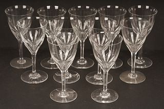 Set of 11 Baccarat Harcourt 6.5" Wine Glasses