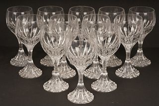 Set of 12 Baccarat Harcourt 7" Wine Glasses