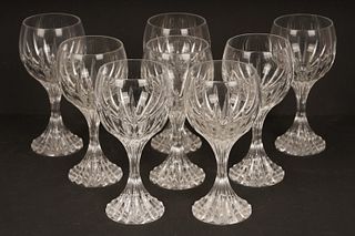 Set of 8 Baccarat Massena 6.5" Wine Glasses