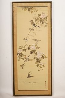 Chinese Painting of Birds on a Branch
