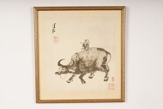 Chinese Painting of a Water Buffalo