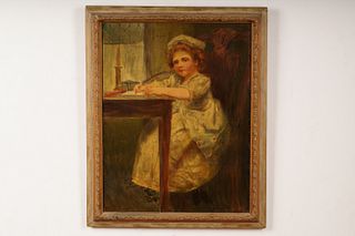 Malcolin Fraser Oil on Canvas Child Portrait