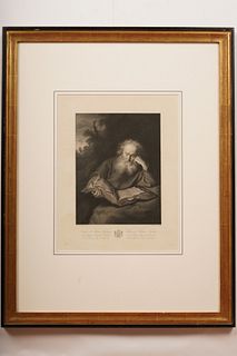Italian Old Master Engraving St. Jerome