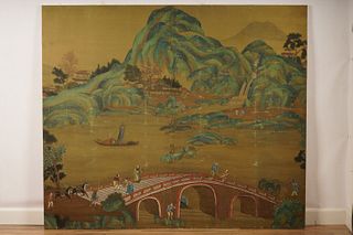 Large Chinese Painting on Board