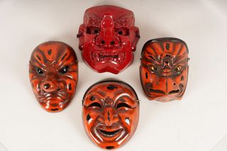 Group 4 Polychrome Japanese Masks