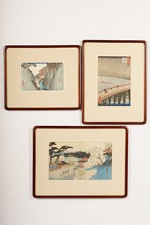 Group 3 Japansese Woodblocks Hiroshige
