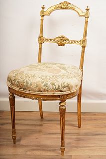 Beaux Art Gilt Wood Ballroom Chair