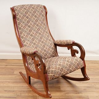 Victorian Walnut Rocker Chair