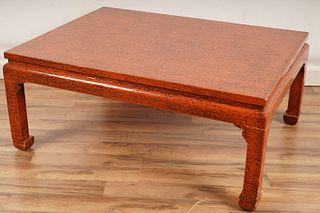 Chinese Red Lacquered Coffee Table