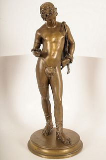Bronze Statue of Narcissus Musee de Naples