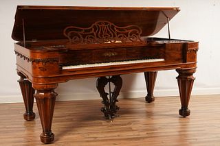 19thC Chickering Rosewood Square Grand Piano