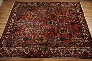 Large Tribal Handwoven Carpet with Wear