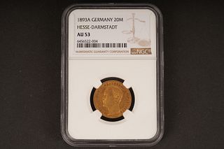 1893A Germany 20M Hesse-Darmstadt AU 53