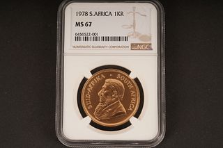 1978 S.Africa 1KR. MS 67. Graded by NGC in