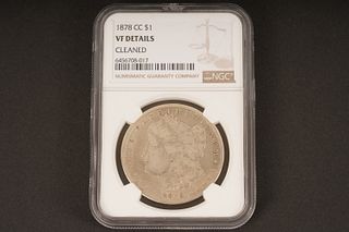 1878 CC $1. VF Details. Cleaned. Graded by NGC