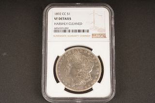 1892 CC $1 UNC Details Graded by NGC, in holder
