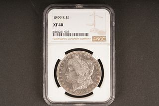 1899 S $1 XF 40 Graded by NGC, in holder