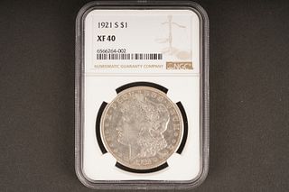 1921 S $1 XF 40 Graded by NGC, in holder