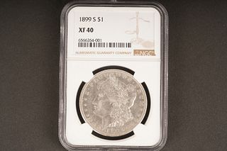 1899 S$1 XF 40 Graded by NGC, in holder