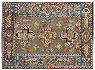 Uzbek Kazak Carpet, 3' 6 x 4' 9.
