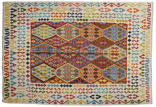 Turkish Kilim Carpet, 6' 10 x 9' 9.