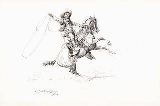 Charles M. Russell (1864–1926) — Rooten, Tooten Cowboy from the Double S [or] The Ranahan (1899)