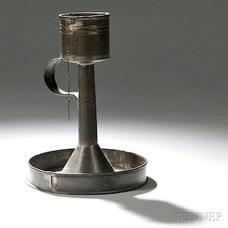 Tin Standing Oil Lamp