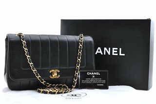  CHANEL Lamb Skin Chain Shoulder Bag Black CC Box